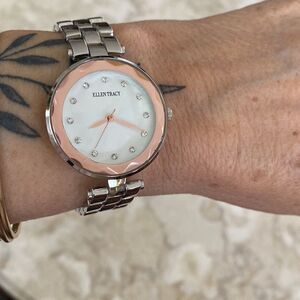 Ellen Tracey Stainless Steel & Crystal Watch
